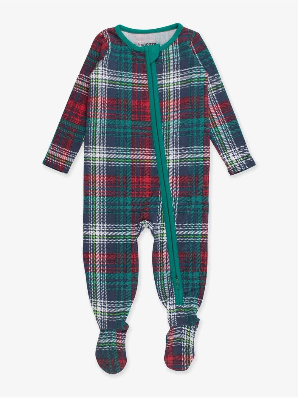 Ruggedbutts Rufflebutts Softsnooze Baby Holiday Plaid Footie 0-3 3-6 6-12 12-18